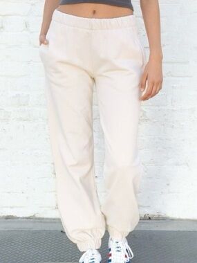 Brandy Melville Cream Jogger Sweatpants